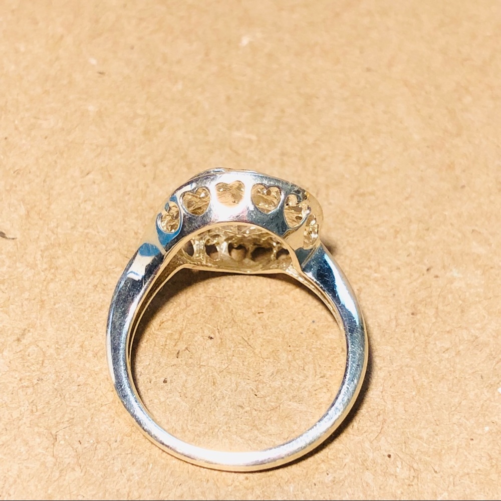 Diamonique Heart Ring - Picture 4 of 6